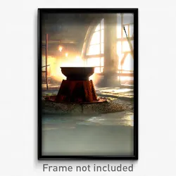 Pixel Art Poster - Rusty Hearth (8 Bit Psychedelic Trippy Video Game Print)