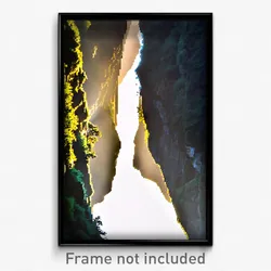 Pixel Art Poster - Dramatic Gorge (8 Bit Psychedelic Trippy Video Game Print)