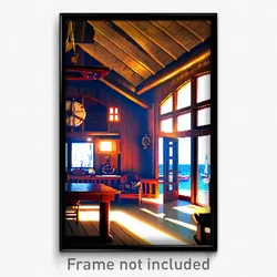 Pixel Art Poster - Nautical House (8 Bit Psychedelic Trippy Video Game Print)