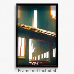 Pixel Art Poster - Meager Hovel (8 Bit Psychedelic Trippy Video Game Print)
