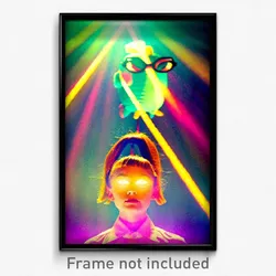 Pixel Art Poster - Quirky Spectacle (8 Bit Psychedelic Trippy Video Game Print)