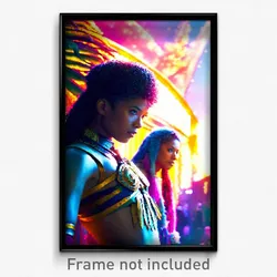 Pixel Art Poster - Exotic Claim (8 Bit Psychedelic Trippy Video Game Print)