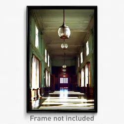 Pixel Art Poster - Old Fashioned Hall (8 Bit Psychedelic Video Game Print)