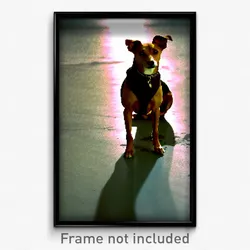 Pixel Art Poster - Vacant Dog (8 Bit Psychedelic Trippy Weird Video Game Print)