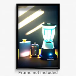 Pixel Art Poster - Novel Blender (8 Bit Psychedelic Trippy Video Game Print)