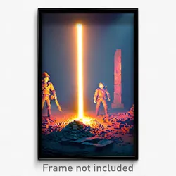 Pixel Art Poster - Neat Mine (8 Bit Psychedelic Trippy Weird Video Game Print)