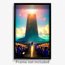 Pixel Art Poster - Bountiful Rise (8 Bit Psychedelic Trippy Video Game Print)