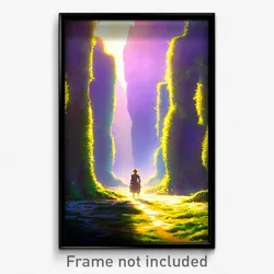 Pixel Art Poster - Artistic Fells (8 Bit Psychedelic Trippy Video Game Print)