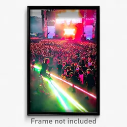 Pixel Art Poster - Digital Fest (8 Bit Psychedelic Trippy Video Game Print)