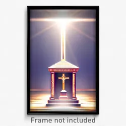 Pixel Art Poster - Valuable Tabernacle (8 Bit Psychedelic Video Game Print)