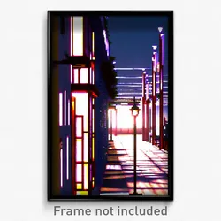 Pixel Art Poster - Wiry Marina (8 Bit Psychedelic Trippy Weird Video Game Print)