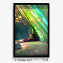 Pixel Art Poster - Slimy Berth (8 Bit Psychedelic Trippy Weird Video Game Print)