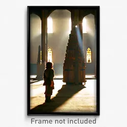 Pixel Art Poster - Hard To Find Nunnery (8 Bit Psychedelic Video Game Print)
