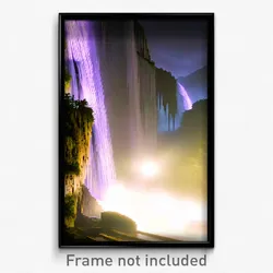 Pixel Art Poster - Strange Waterfall (8 Bit Psychedelic Trippy Video Game Print)