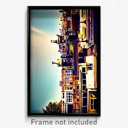 Pixel Art Poster - Immaculate Amsterdam (8 Bit Psychedelic Video Game Print)