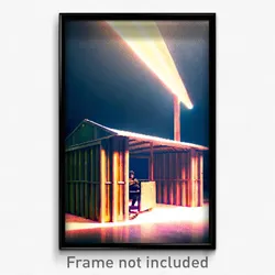 Pixel Art Poster - Alive Shelter (8 Bit Psychedelic Trippy Video Game Print)