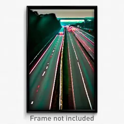 Pixel Art Poster - Dreary Highway (8 Bit Psychedelic Trippy Video Game Print)
