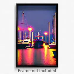 Pixel Art Poster - Muted Marina (8 Bit Psychedelic Trippy Video Game Print)