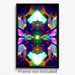 Pixel Art Poster - Kaleidoscopic Chamber (8 Bit Psychedelic Video Game Print)