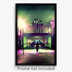 Pixel Art Poster - Crazy Asylum (8 Bit Psychedelic Trippy Video Game Print)