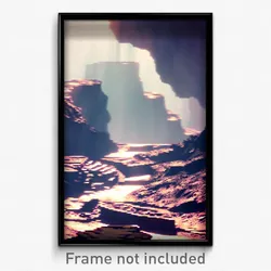 Pixel Art Poster - Distorted Mine (8 Bit Psychedelic Trippy Video Game Print)