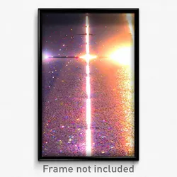 Pixel Art Poster - Sparkling Crossroad (8 Bit Psychedelic Video Game Print)