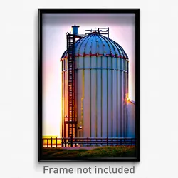 Pixel Art Poster - Circular Silo (8 Bit Psychedelic Trippy Video Game Print)