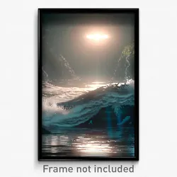 Pixel Art Poster - Colossal Flood (8 Bit Psychedelic Trippy Video Game Print)