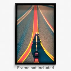 Pixel Art Poster - Vibrating Crossroad (8 Bit Psychedelic Video Game Print)