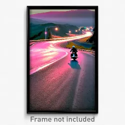 Pixel Art Poster - Notable Road (8 Bit Psychedelic Trippy Video Game Print)