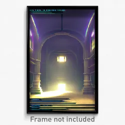 Pixel Art Poster - Virtual Oubliette (8 Bit Psychedelic Trippy Video Game Print)
