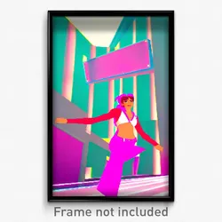 Pixel Art Poster - Showy Pass (8 Bit Psychedelic Trippy Weird Video Game Print)