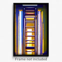 Pixel Art Poster - Beloved Ladder (8 Bit Psychedelic Trippy Video Game Print)