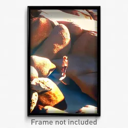 Pixel Art Poster - Puny Rock (8 Bit Psychedelic Trippy Weird Video Game Print)
