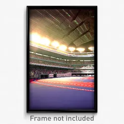 Pixel Art Poster - Bountiful Stadium (8 Bit Psychedelic Trippy Video Game Print)