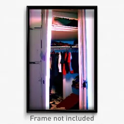 Pixel Art Poster - Damaged Closet (8 Bit Psychedelic Trippy Video Game Print)