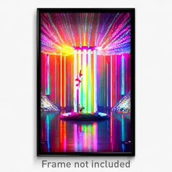 Pixel Art Poster - Flashy Menagerie (8 Bit Psychedelic Trippy Video Game Print)