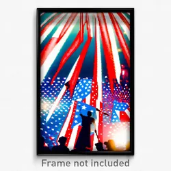 Pixel Art Poster - Marvelous Fourth Of July (8 Bit Psychedelic Video Game Print)
