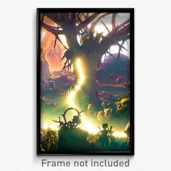 Pixel Art Poster - Thorny Hollow (8 Bit Psychedelic Trippy Video Game Print)