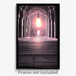 Pixel Art Poster - Superb Dungeon (8 Bit Psychedelic Trippy Video Game Print)