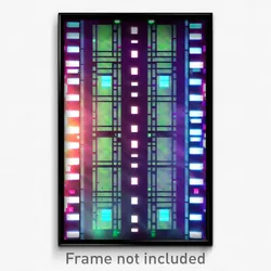 Pixel Art Poster - Quirky Matrix (8 Bit Psychedelic Trippy Video Game Print)