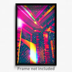 Pixel Art Poster - Complicated Discotheque (8 Bit Psychedelic Video Game Print)