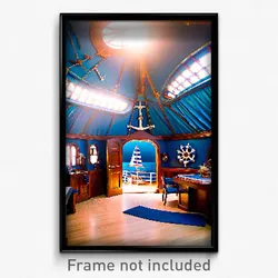 Pixel Art Poster - Nautical Hideaway (8 Bit Psychedelic Trippy Video Game Print)