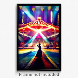 Pixel Art Poster - Beautiful Circus (8 Bit Psychedelic Trippy Video Game Print)