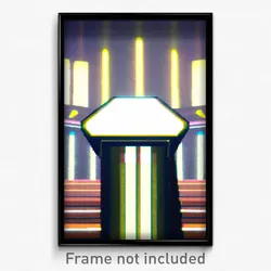 Pixel Art Poster - Realistic Pulpit (8 Bit Psychedelic Trippy Video Game Print)