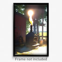 Pixel Art Poster - Rural Furnace (8 Bit Psychedelic Trippy Video Game Print)