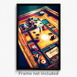 Pixel Art Poster - Ancient Board Game (8 Bit Psychedelic Video Game Print)