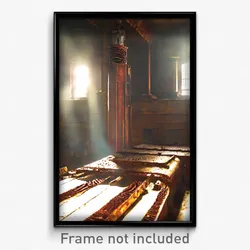 Pixel Art Poster - Rusty Convent (8 Bit Psychedelic Trippy Video Game Print)