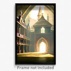 Pixel Art Poster - Fancy Nunnery (8 Bit Psychedelic Trippy Video Game Print)