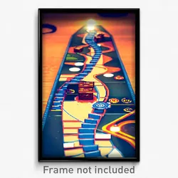 Pixel Art Poster - Narrow Board Game (8 Bit Psychedelic Trippy Video Game Print)
